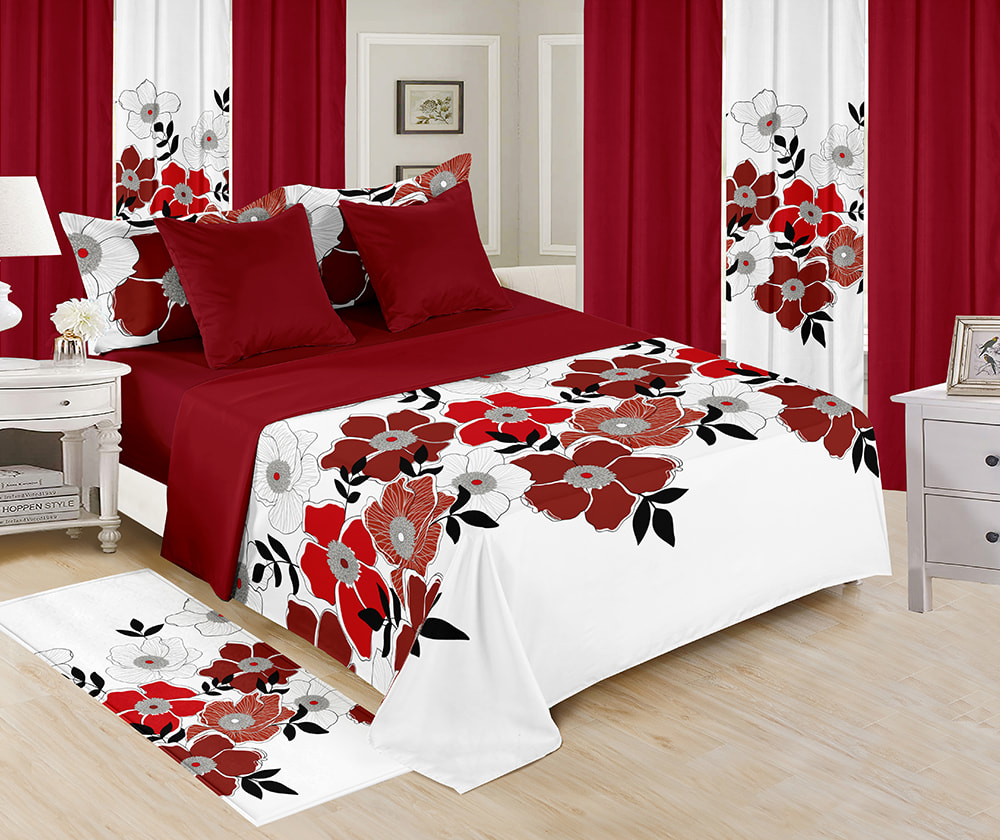 Juego de 13 piezas de láminas ajustadas estampadas textiles para el hogar